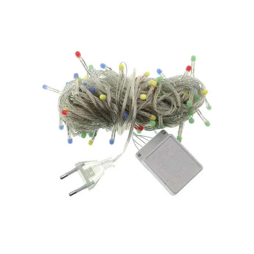 10m 100 LED Damla Uçlu Mavi Işık Şeffaf Kablo