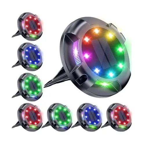 4'lü Solar Panelli Kazıklı RGB Zemin LED (Güneş Enerjili)