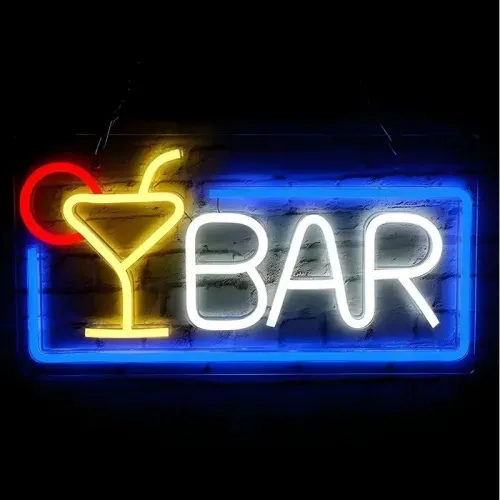 BAR Yazılı Neon LED Işık