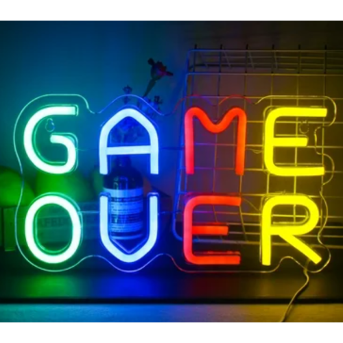 GAME OVER Yazılı Neon Led