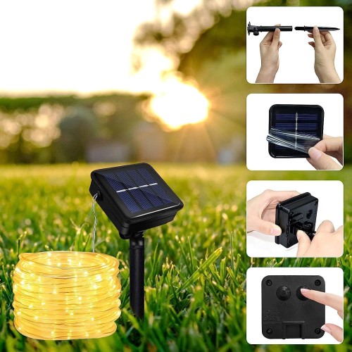 Solar Güneş Enerjili Hortum Kaplamalı Gün Işığı LED