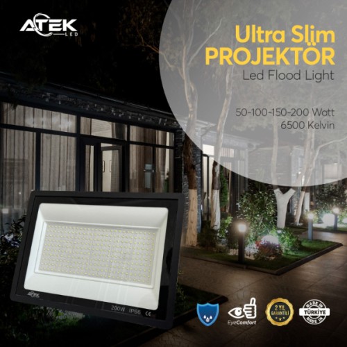 Ultra Slim Projektör Dış Mekan LED Işık 