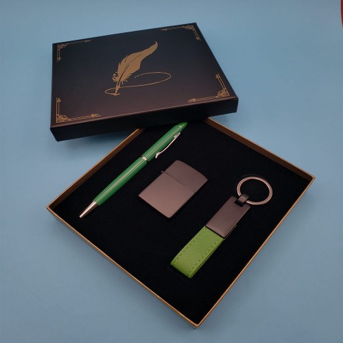  Çakmak ve Yeşil Kalem Anahtarlık