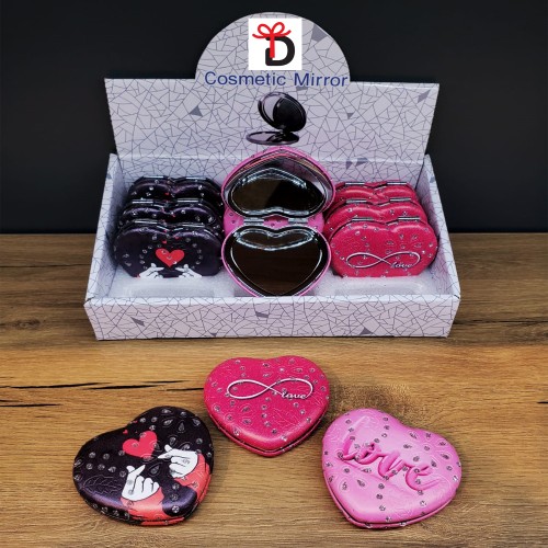  Kalpli Love Tasarımlı Cep Aynası