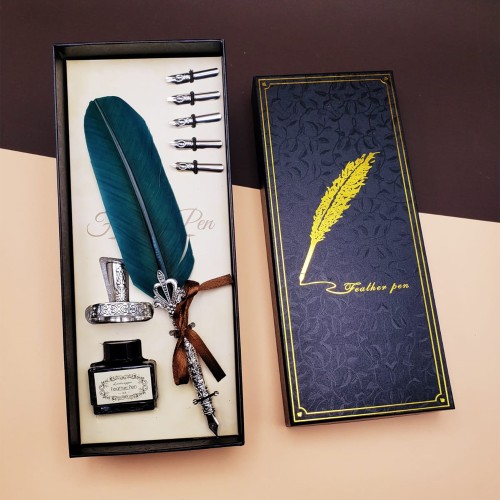  Masaüstü Tüylü Divit Kalem Seti