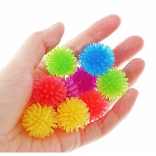  Neon Renkli Dikenli Kedi Oyun Topu