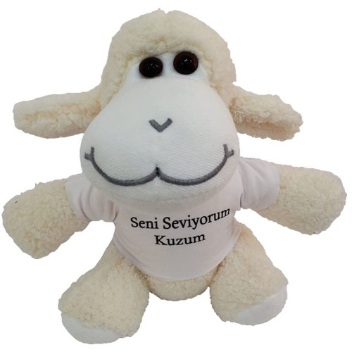  Seni Seviyorum Kuzum Tişörtlü Peluş Kuzu