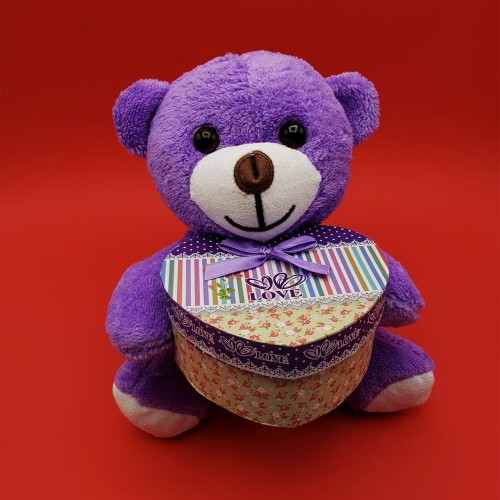  Sevimli Kalp Kutulu Peluş Ayıcık