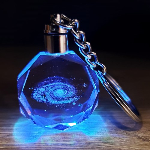 Galaxy Gezegen Tasarım Işıklı Anahtarlık 