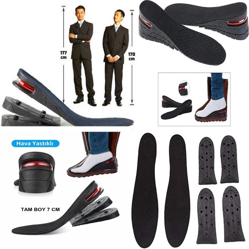 Hava Yastıklı Boy Uzatıcı Tabanlık 7 Cm