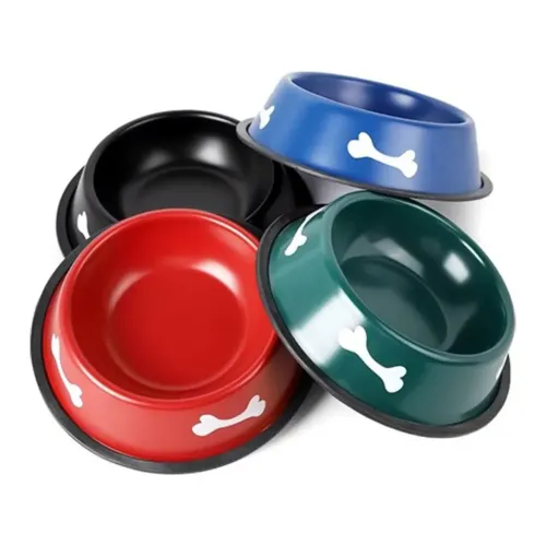 Kemik Motifli Renkli Metal Mama Kabı