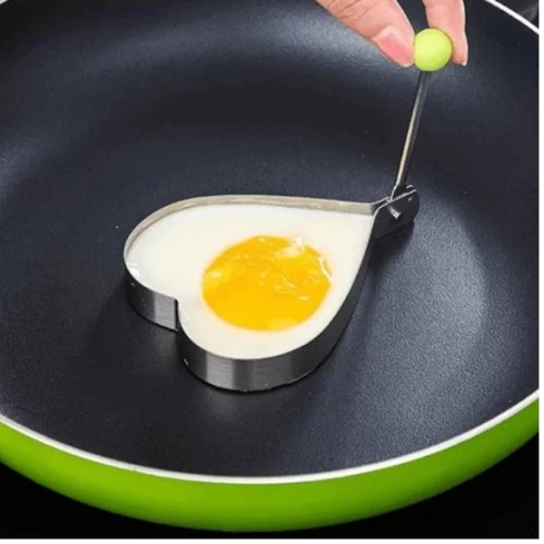 Metalik Kalp Şeklinde Yumurta ve Krep Kalıbı
