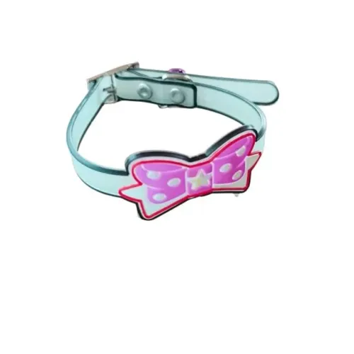 Papyonlu Silikon Kedi Tasması