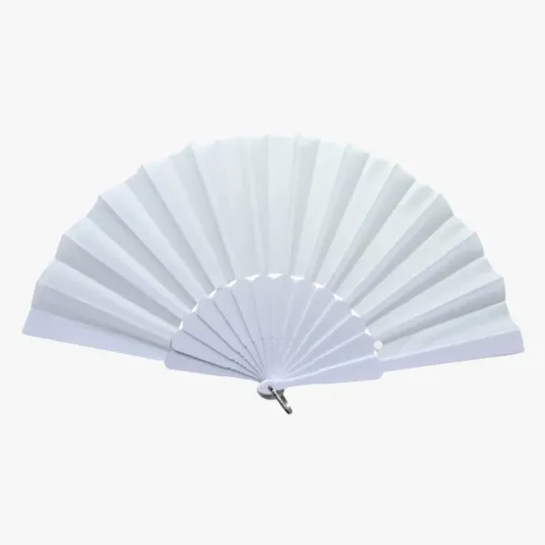 Plastik Kumaş Yelpaze 12'li Beyaz