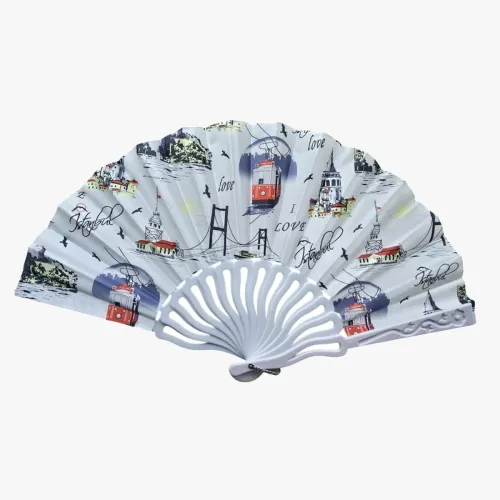 Plastik Kumaş Yelpaze 12'li İstanbul