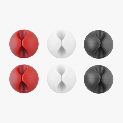 Yapışkanlı Kablo Sabitleyici Düzenleyici 6'lı Renkli Paket