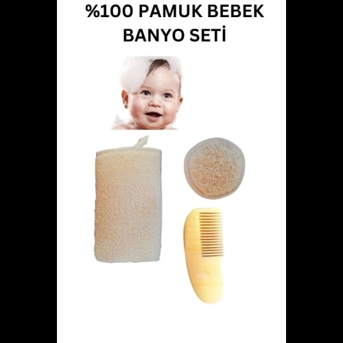 %100 Pamuk Bebek Banyo Seti