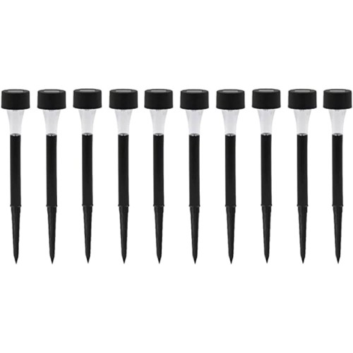 Güneş Enerjili Bahçe Lambası Plastik Saplama 10lu Set