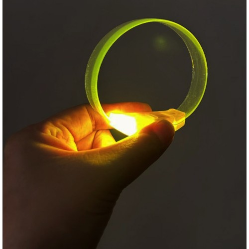 3 Modlu Pilli LED Işıklı Esnek Parti Bilekliği Sarı