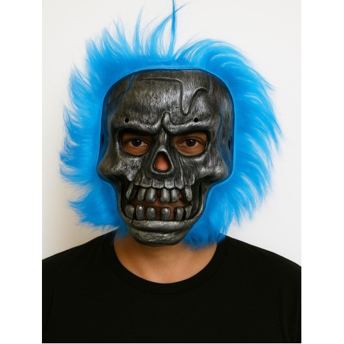 Cadılar Bayramı Lacivert Saçlı Maske