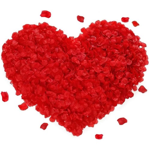 Kırmızı Renk Gül Yaprağı Şekilli Konfeti – 5 Paket 500 Adet
