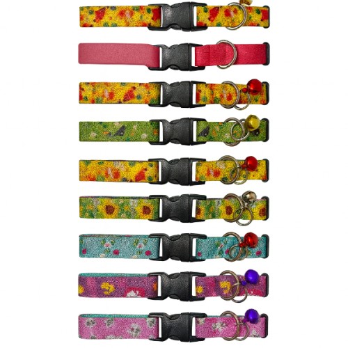 Desenli Zilli Kedi Tasması 