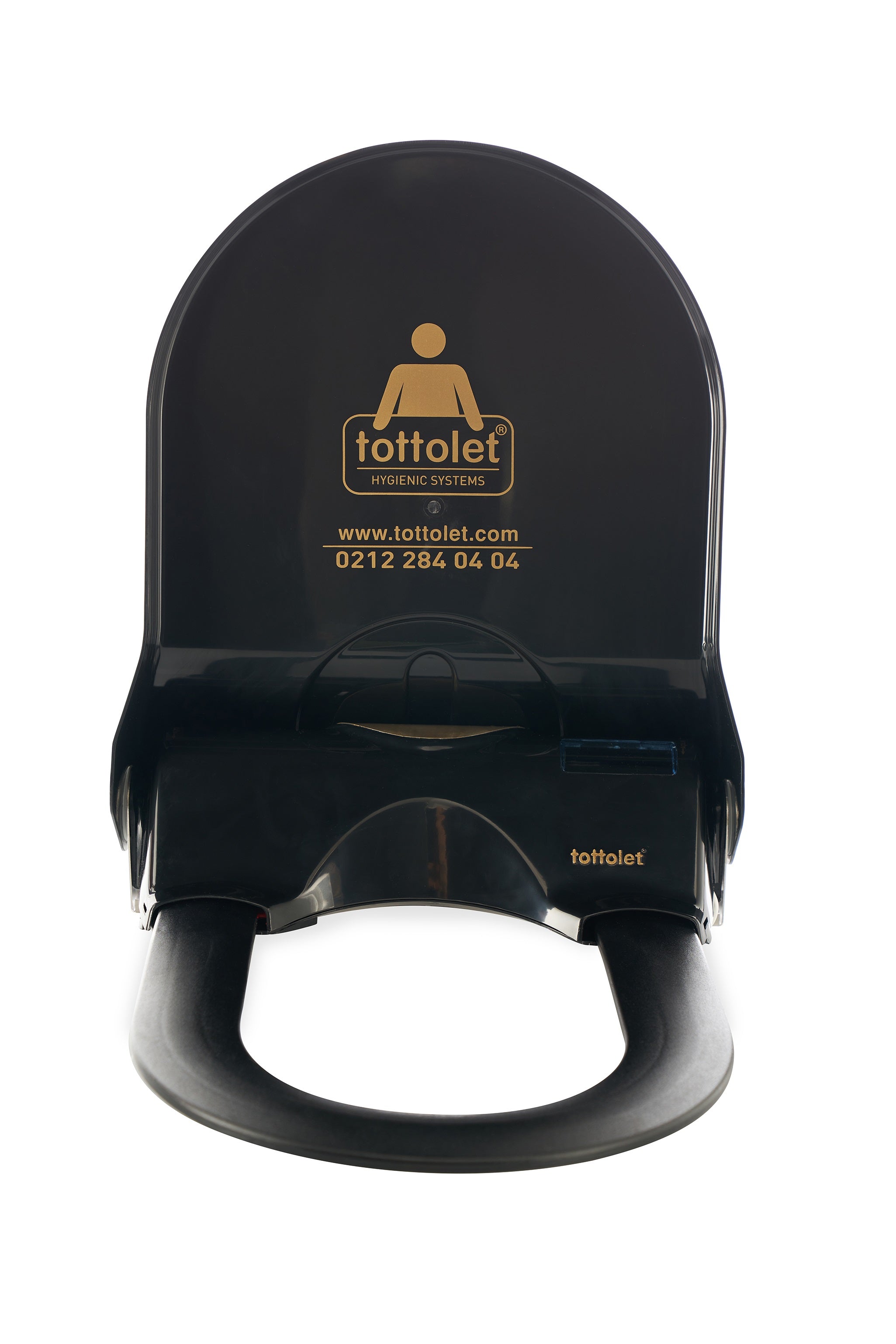 Tottolet® Butonlu (AKÜLÜ) - Otomatik Hijyenik Klozet Kapak Sistemi (SİYAH)