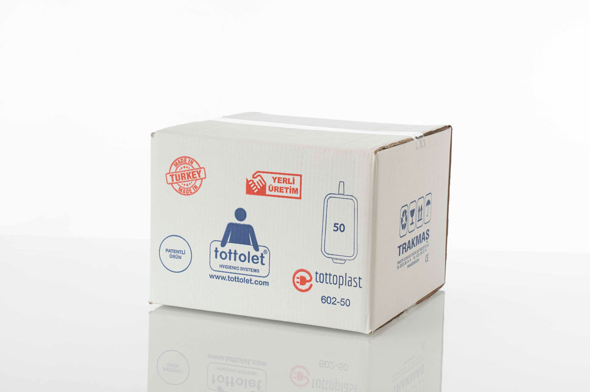 Tottoplast® - Tottolet Hijyenik Klozet Kapak Rulosu 50’li --- 1 Koli 50 Rulo  (ELEKTRİKLİ Tottolet uyumlu)