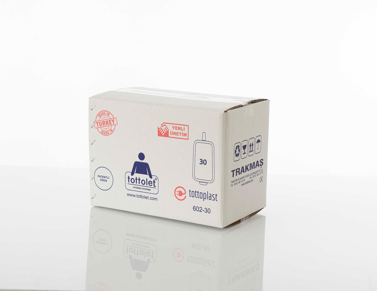 Tottoplast® - Tottolet Hijyenik Klozet Kapak Rulosu 30’lu -- 1 Koli 30 Rulo (ELEKTRİKLİ Tottolet uyumlu)