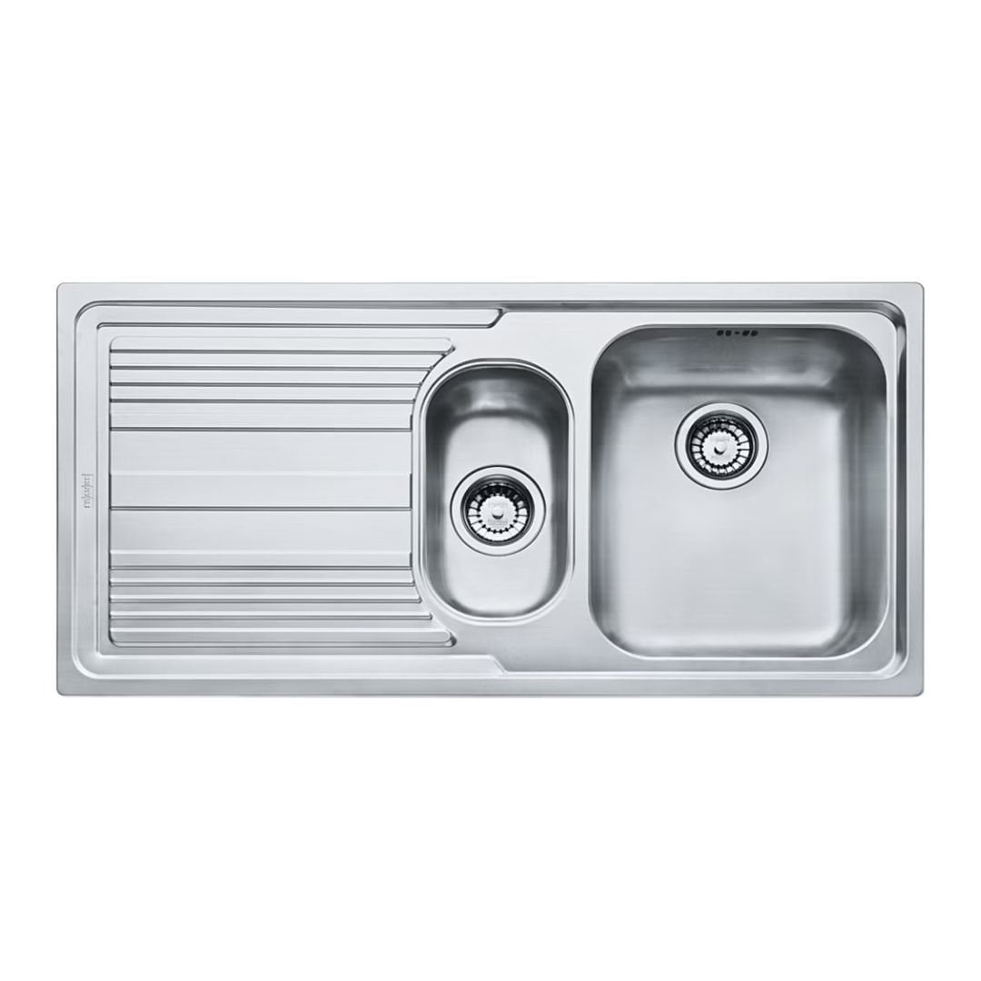 Franke Çelik Eviye Logica Line LLL 651-100 1,5 Gözlü Tezgah Üstü Dekorlu Sol Damlalıklı