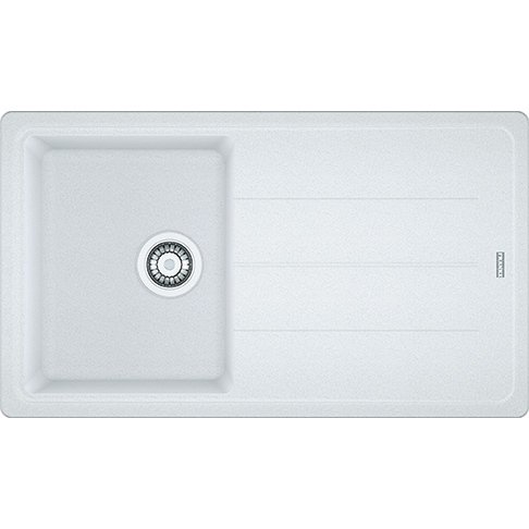 Franke Granit Eviye Tek Gözlü Damlalıklı Basis BFG 611-86 Bianco