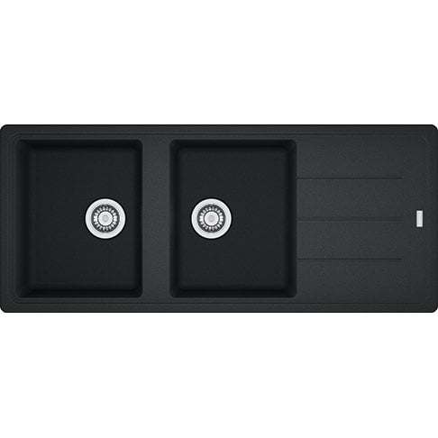 Franke Granit Eviye 2 Gözlü Damlalıklı BFG 621 Nero