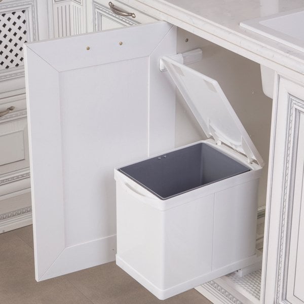 Hafele Bravo Çöp Kovası, Beyaz Renk 16lt