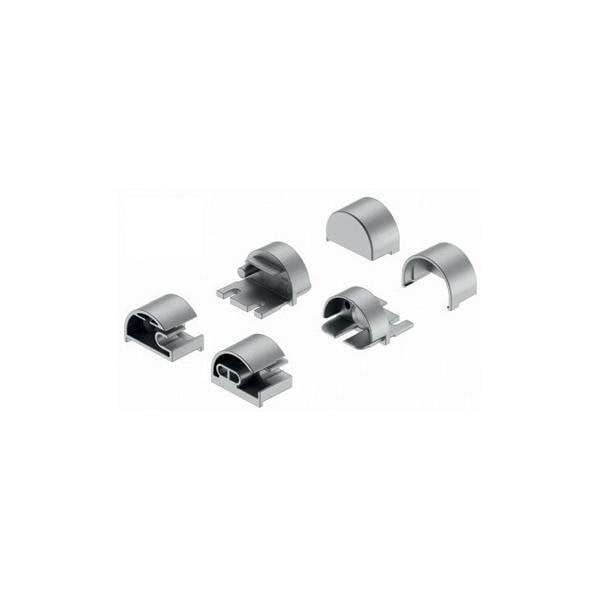 Hafele Yan Kapak Seti 5x3 Plastik Gümüş Renkli