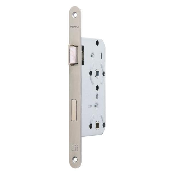 Hafele Gömme Kilit Banyo Tipi (WC) 55/18mm, Sol Yönlü Paslanmaz Çelik Renk