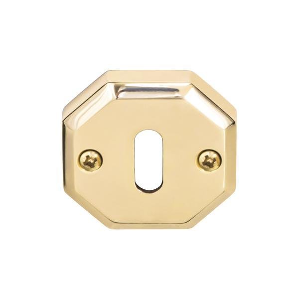 Hafele Köşeli Oda Kapı Kolu Rozeti 55mm, Parlak Pirinç Renk