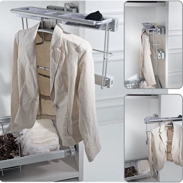 Hafele Hazır Ölçü Vestiyer Askısı 536mm, Siyah Renk