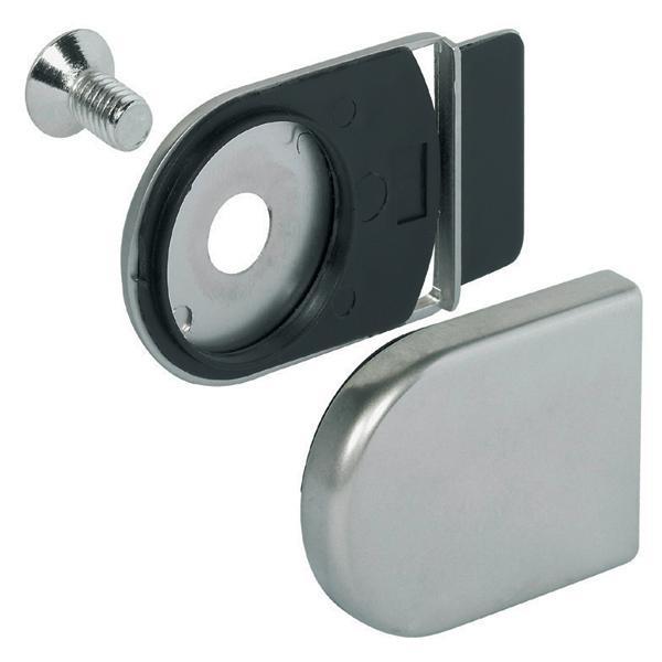 Hafele Symo Cam Kapak Kilit Karşı Parça, Nikel Kaplama