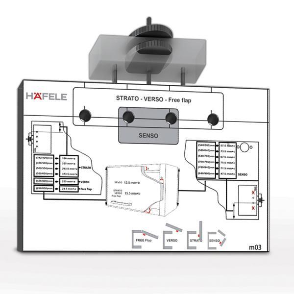 Hafele Free Flap/Up/Swing/Fold Kapak Şablonu
