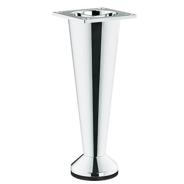 Hafele Helen Konik Mobilya Ayağı 100mm, Parlak Krom Renk