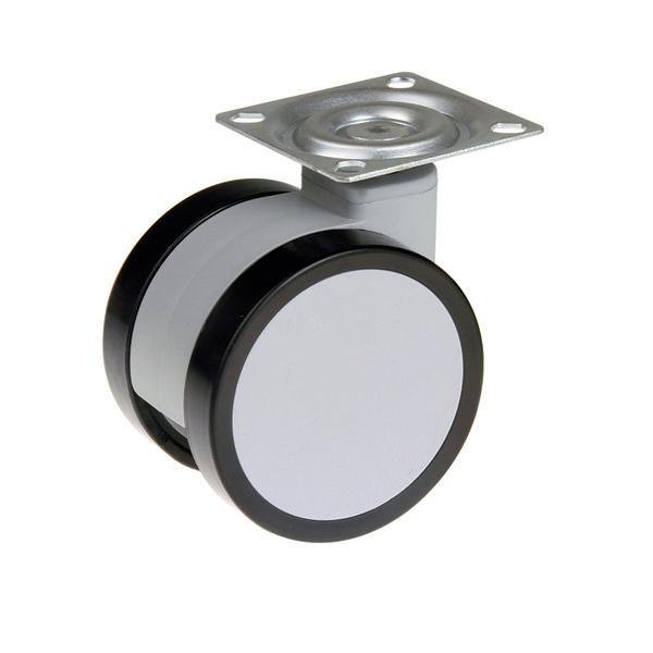 Hafele İkiz Tekerlek Frensiz Gri Ø50x64mm