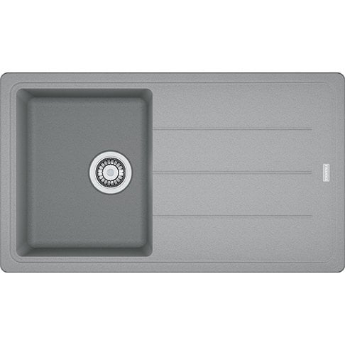 Franke Granit Eviye Tek Gözlü Damlalıklı Basis BFG 611-86 Stone Grey