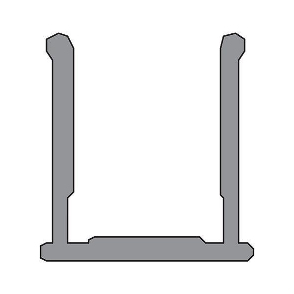 Hafele 80-G Üst Taşıyıcı Ray Kapağı Sabit 2000mm