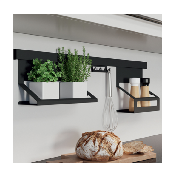 Hafele Adrıa Tezgah Arası Raf Seti Siyah 900mm