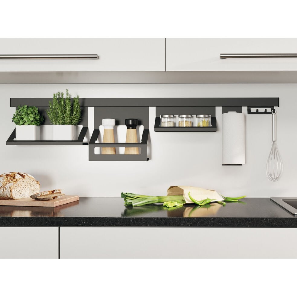 Hafele Adrıa Tezgah Arası Raf Seti Siyah 1200mm