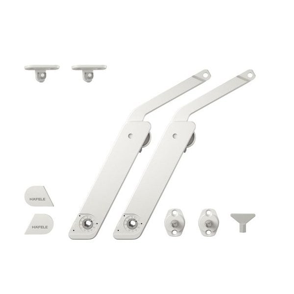 Hafele Free Flap H 1.5 Çift Makas Seti A, Beyaz Renk