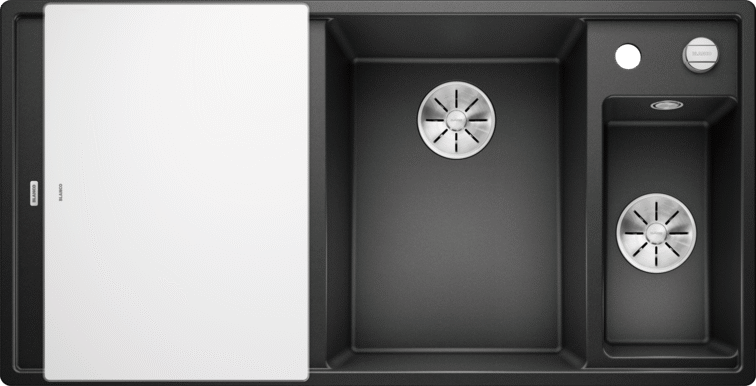Blanco Granit Eviye Tezgah Üstü 1,5 Gözlü Damlalıklı Axia III 6S Anthracite