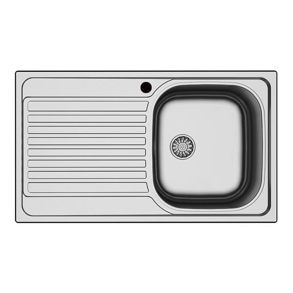 Hafele Capua04 Tezgah Üstü Eviye Seti, Satine Sol Damlalık