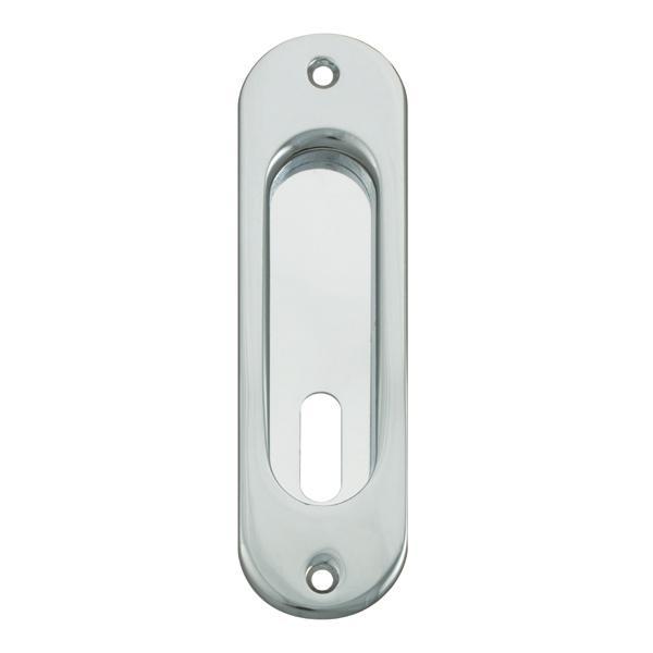 Hafele Oval Oda Tipi Gömme Kulp, Parlak Krom Renk