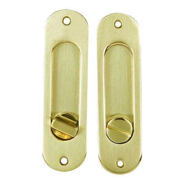 Hafele Oval Wc Tipi Gömme Kulp, Parlak Pirinç Renk